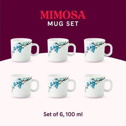 Borosil Larah Opalware Mimosa Mug set