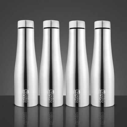 Classic Essentials Stainless Steel Inox Carbo Bolt Matt Finish Water Bottle 1000ml (Pack of 4)