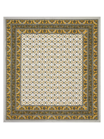 100% Pure Cotton Traditional Printed Bedsheet for Double Bed King Size Bedsheet with 2 Pillow Covers