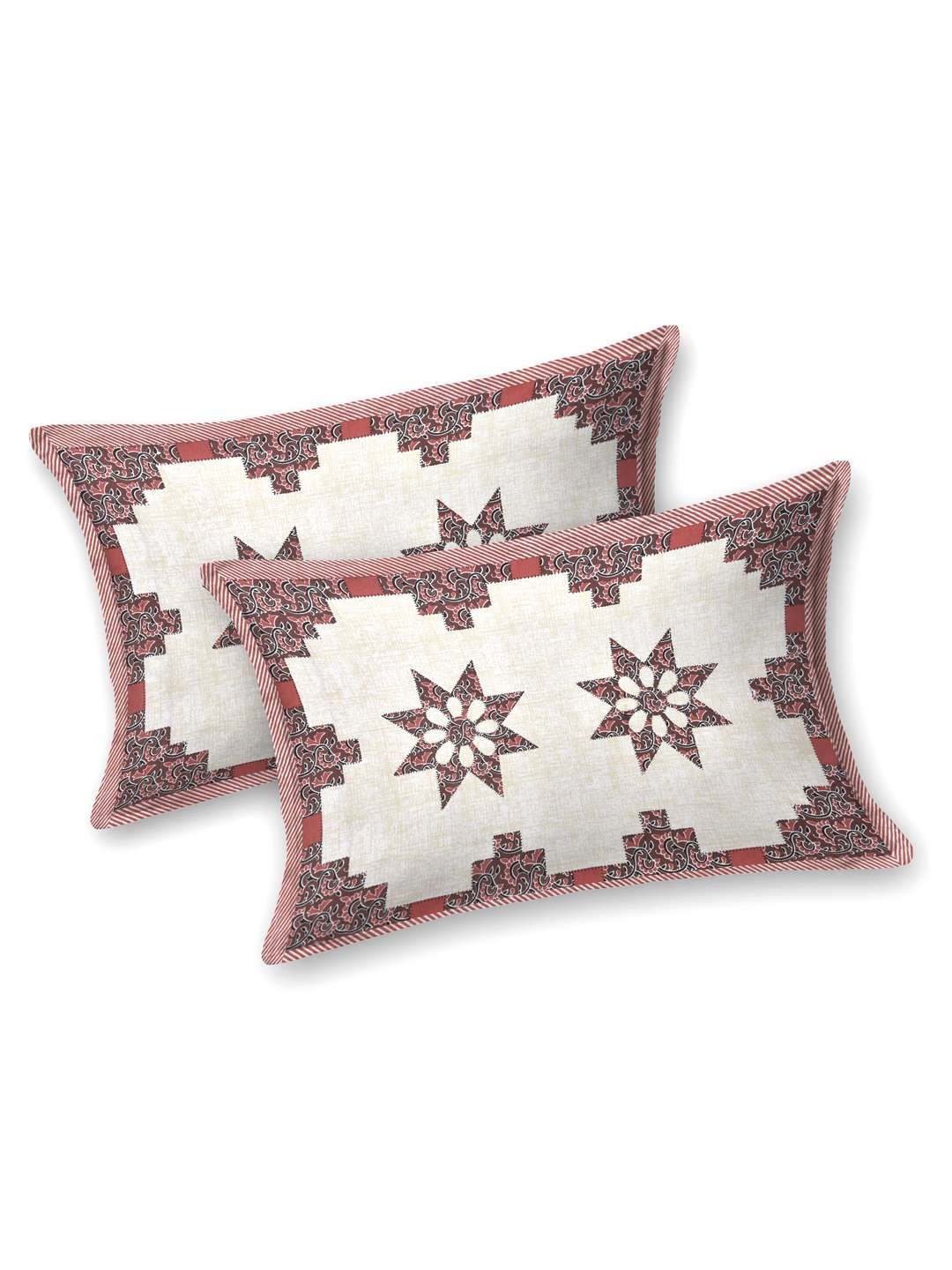 100% Pure Cotton Traditional Printed Bedsheet for Double Bed King Size Bedsheet with 2 Pillow Covers