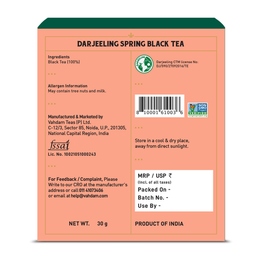 Darjeeling First Flush Black Tea, 15 Count