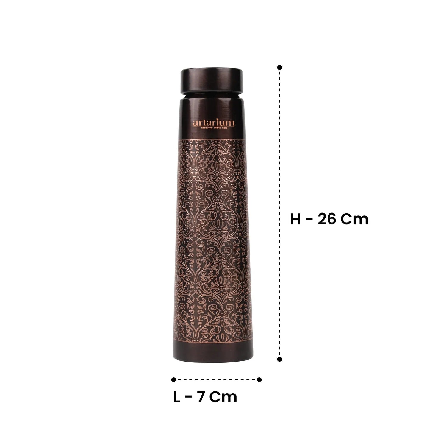 Artarium Antique Etching Copper Bottle with Gift Box 1L