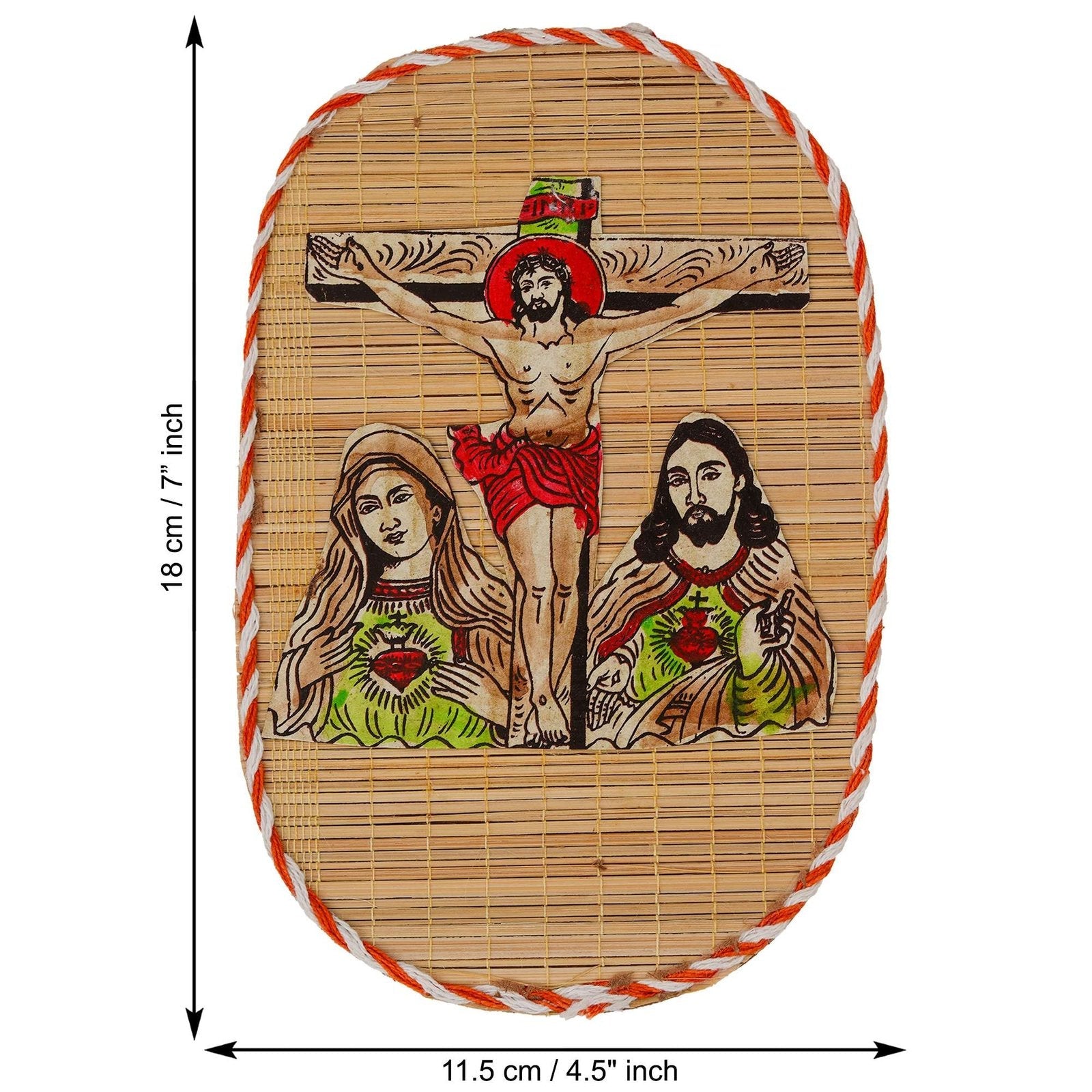 Jesus And Mother Marry Bamboo Design Hand Crafted Modern Interior Wall Hangings