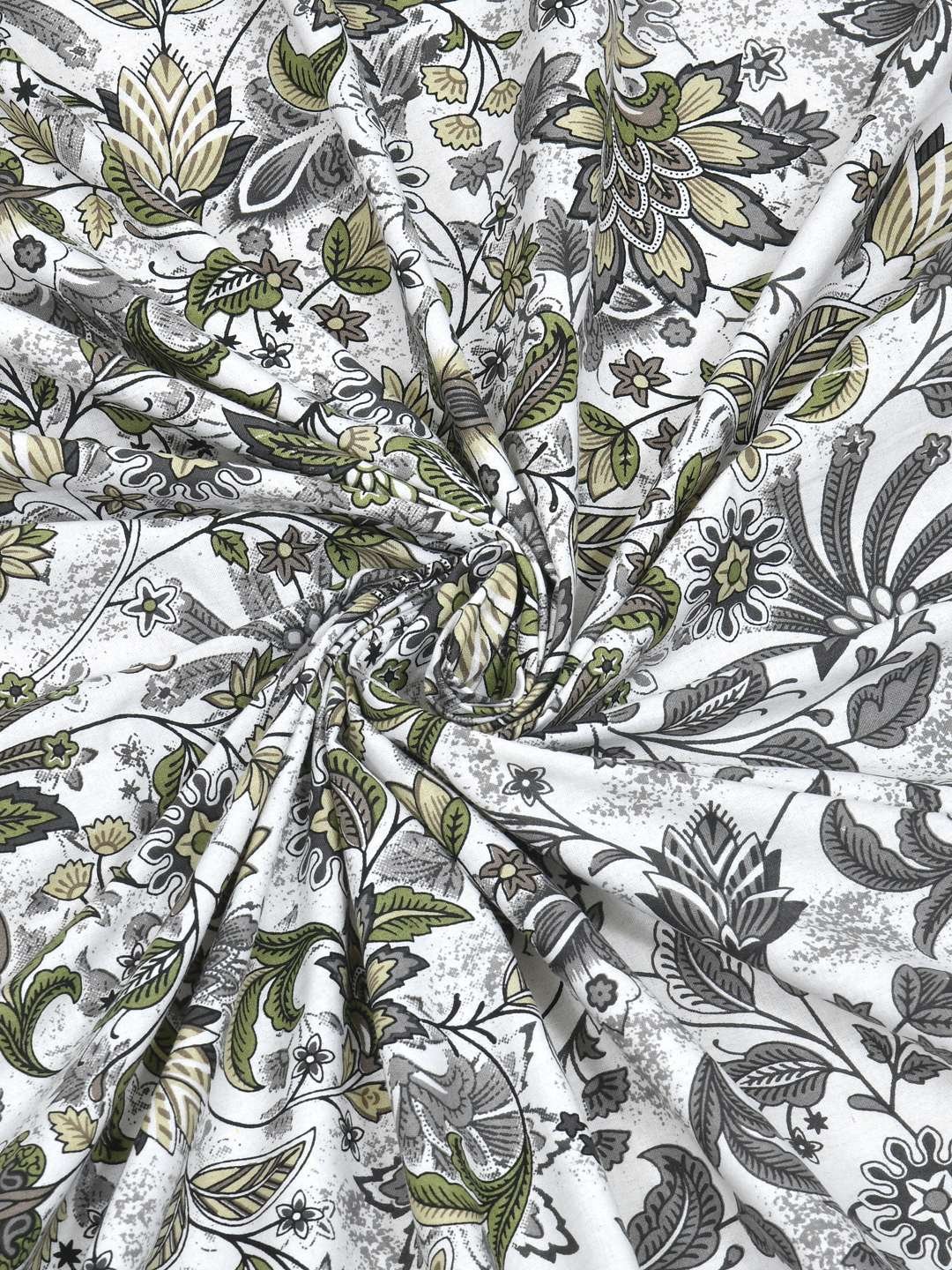 100% Pure Cotton Traditional Printed Bedsheet for Double Bed King Size Bedsheet with 2 Pillow Covers