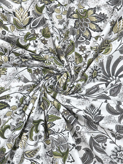 100% Pure Cotton Traditional Printed Bedsheet for Double Bed King Size Bedsheet with 2 Pillow Covers