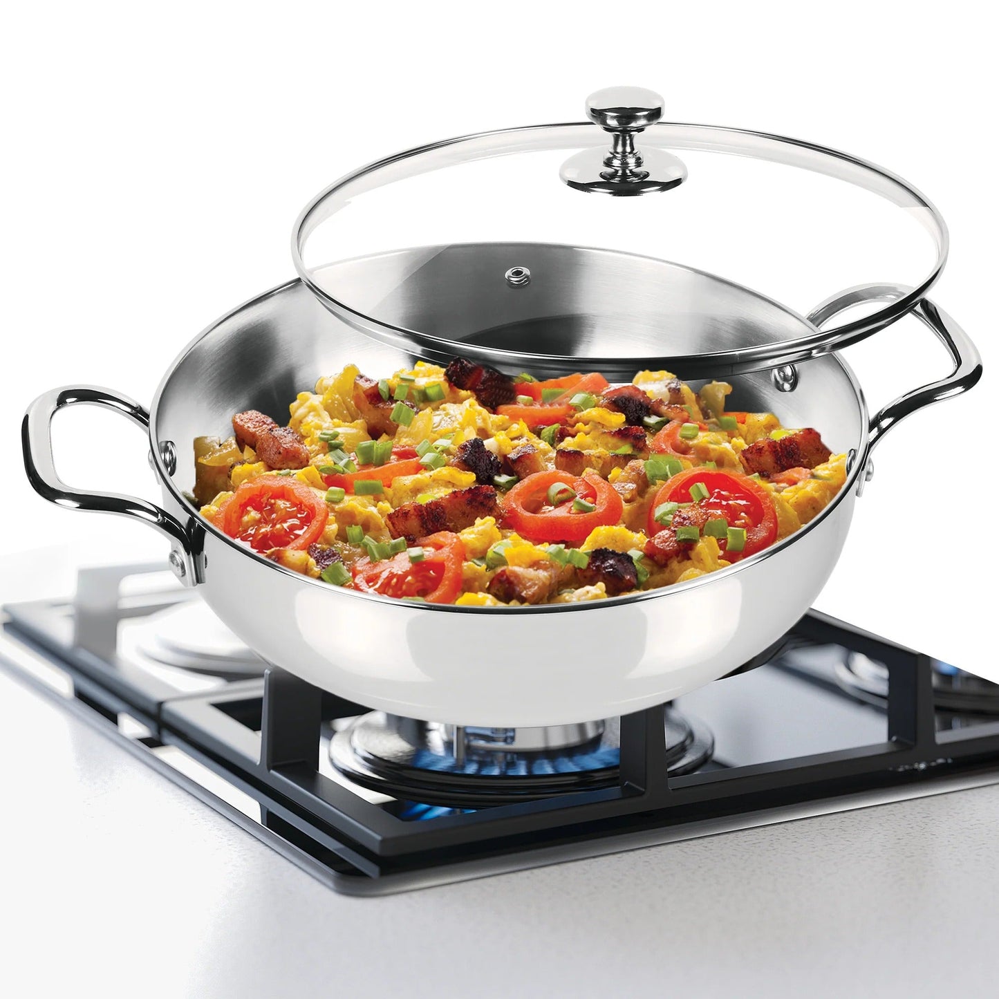 Milton ProCook Stainless Steel Sandwich Bottom 4 Pcs Induction Kitchen Set