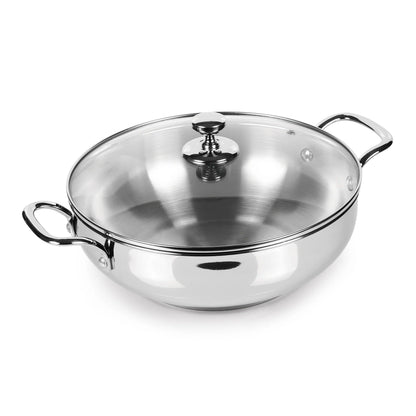 Milton ProCook Stainless Steel Sandwich Bottom 4 Pcs Induction Kitchen Set