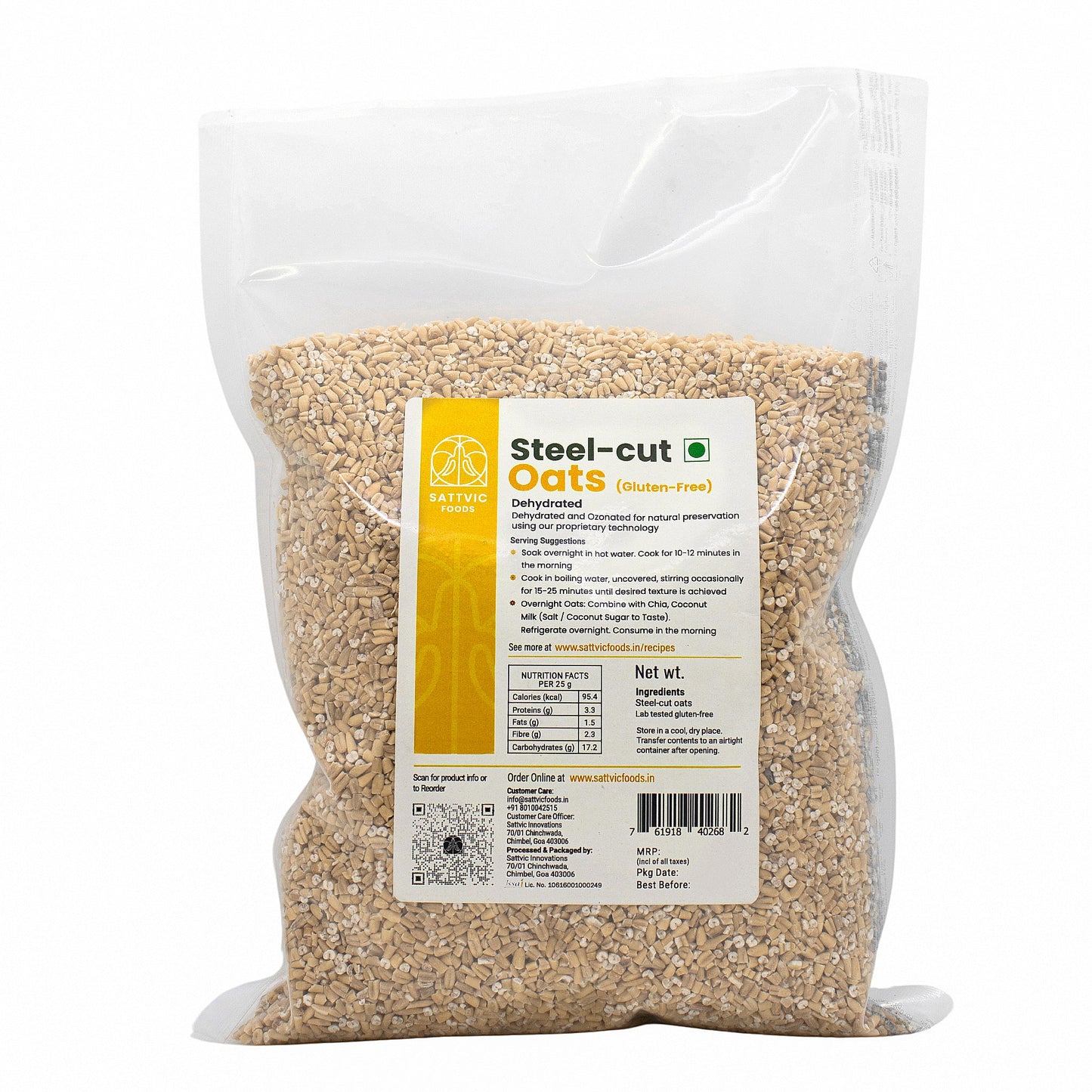 Steel cut Oats (Gluten-free)