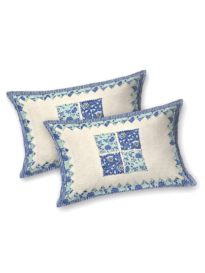 100% Pure Cotton Traditional Printed Bedsheet for Double Bed King Size Bedsheet with 2 Pillow Covers