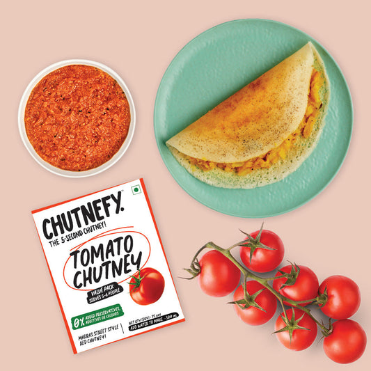Tomato Chutney | Madras Style | Medium Spicy | Serves 5 to 6