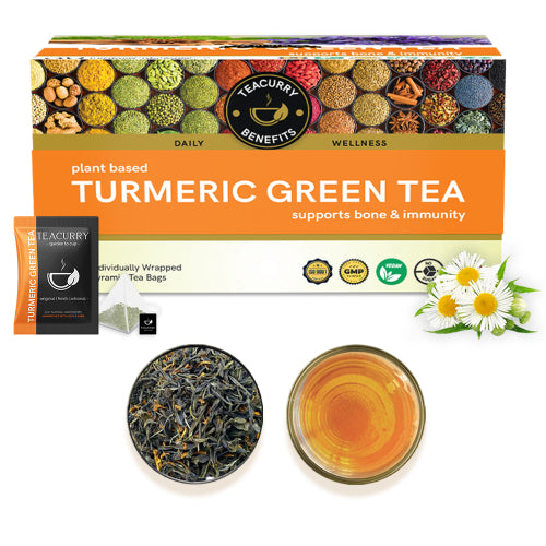 Turmeric Green Tea - Helps with Joint Pain, Ulcer, Heart, Immunity