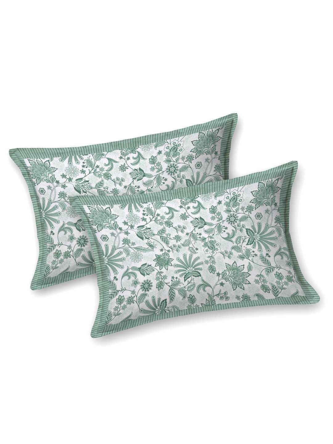 100% Pure Cotton Traditional Printed Bedsheet for Double Bed King Size Bedsheet with 2 Pillow Covers