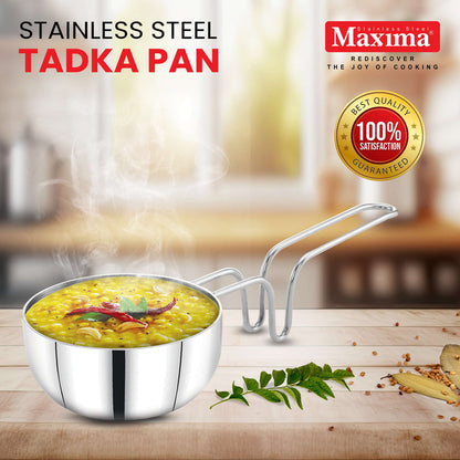 Maxima Stainless Steel Tadka Pan 12cm - 136 gms
