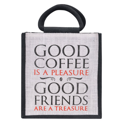 Jute Cottage Coffee Friends Lunch Zipper