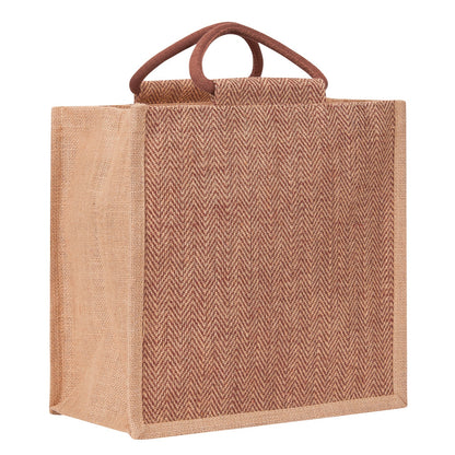 Jute Cottage Herringbone Jute Lunch Zipper