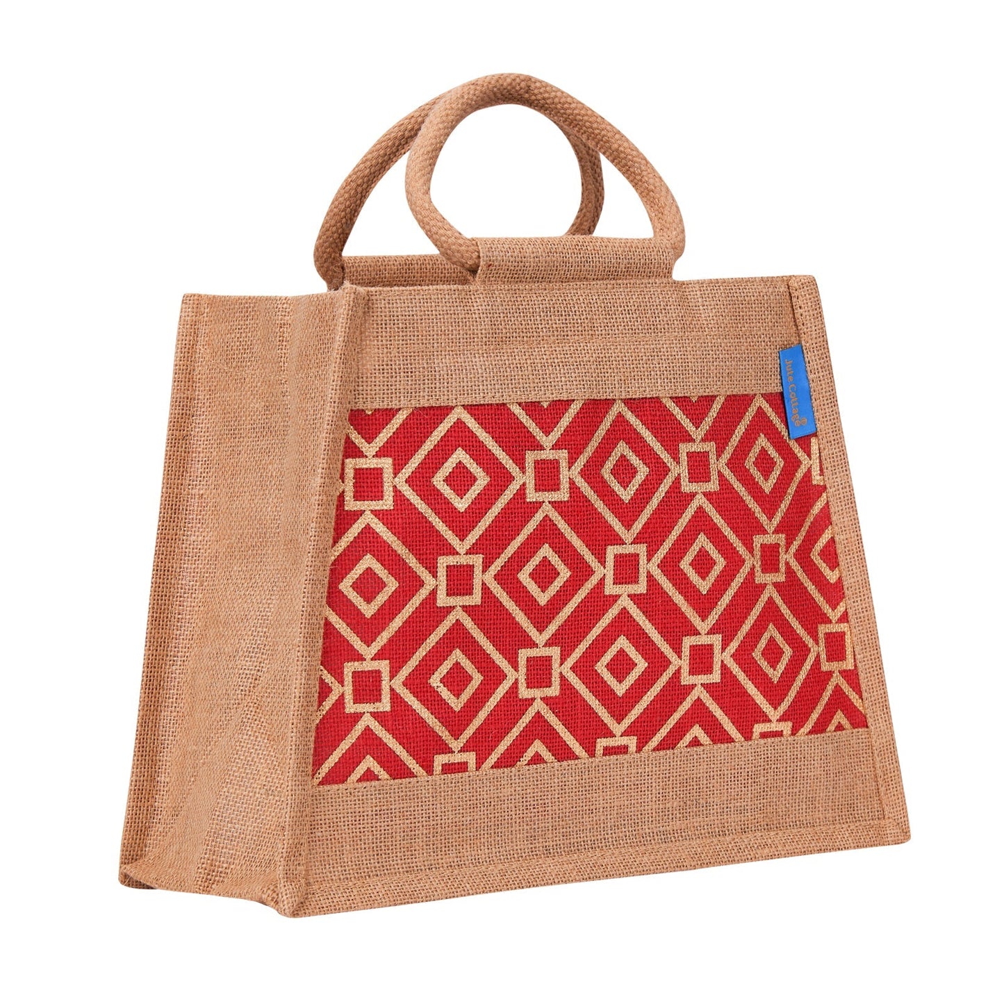 Jute Cottage Taper Zipper Lunch Bag