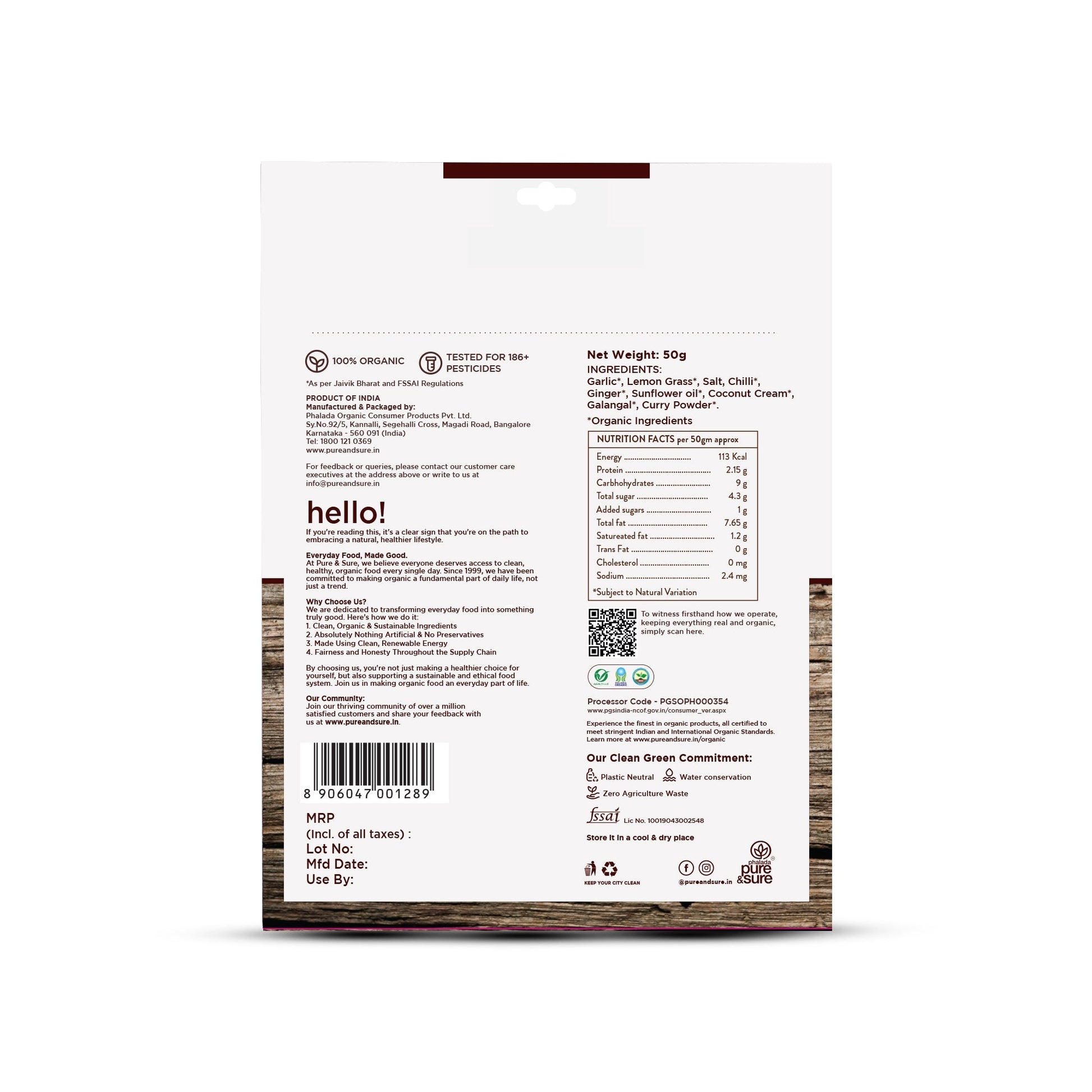 Organic Yellow Curry Paste-50g