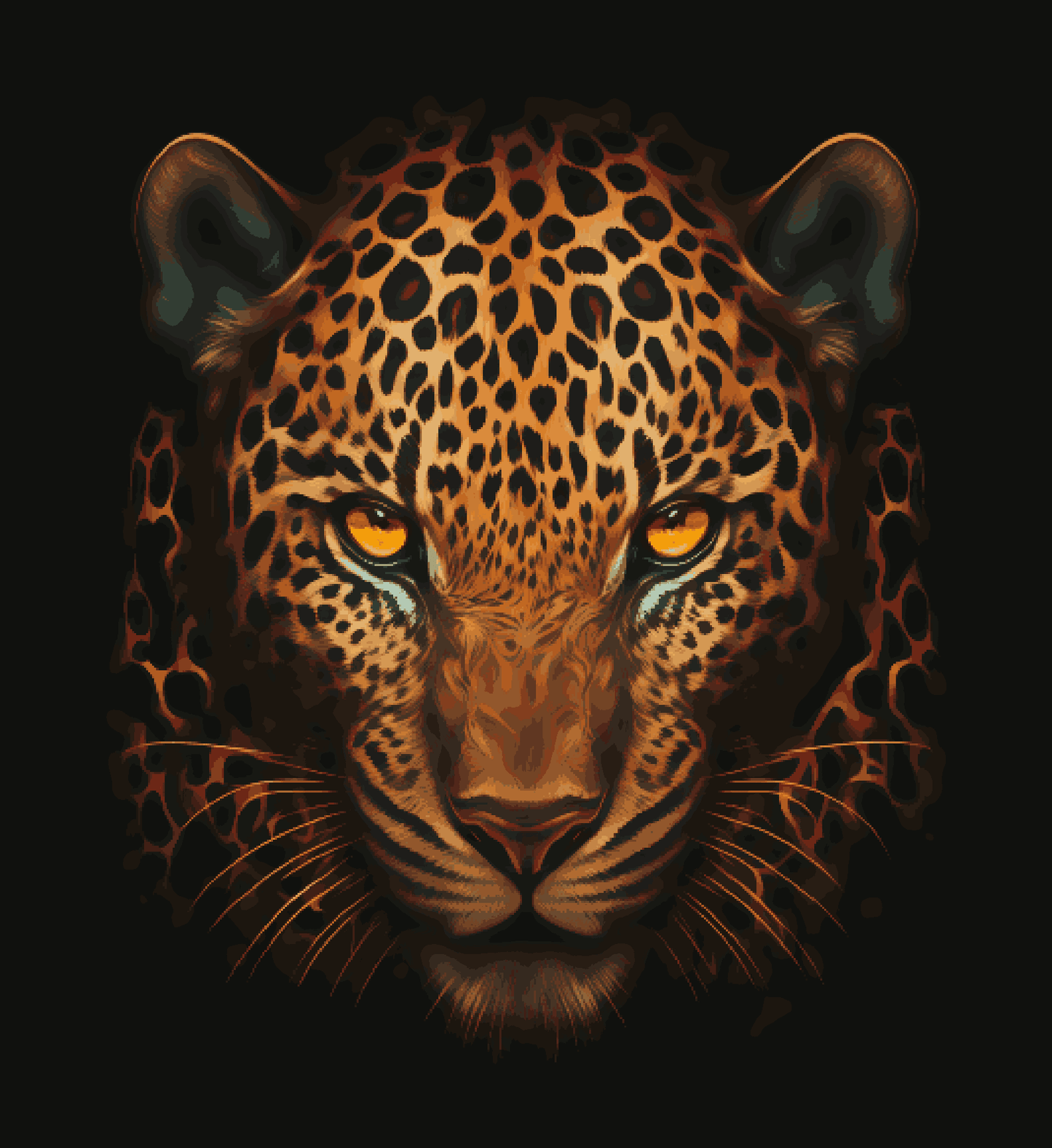 Tiger in Black Background