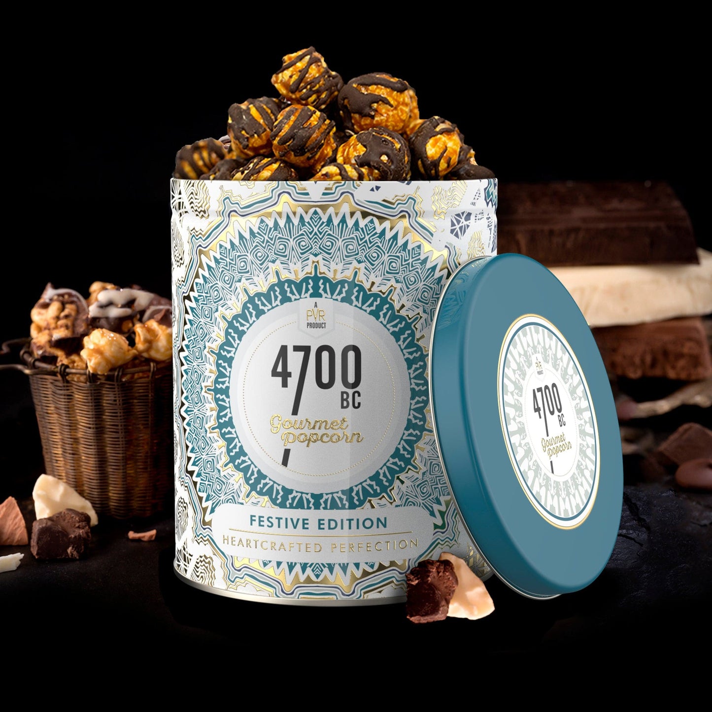 Tiramisu Chocolate Popcorn, Tin, 125g