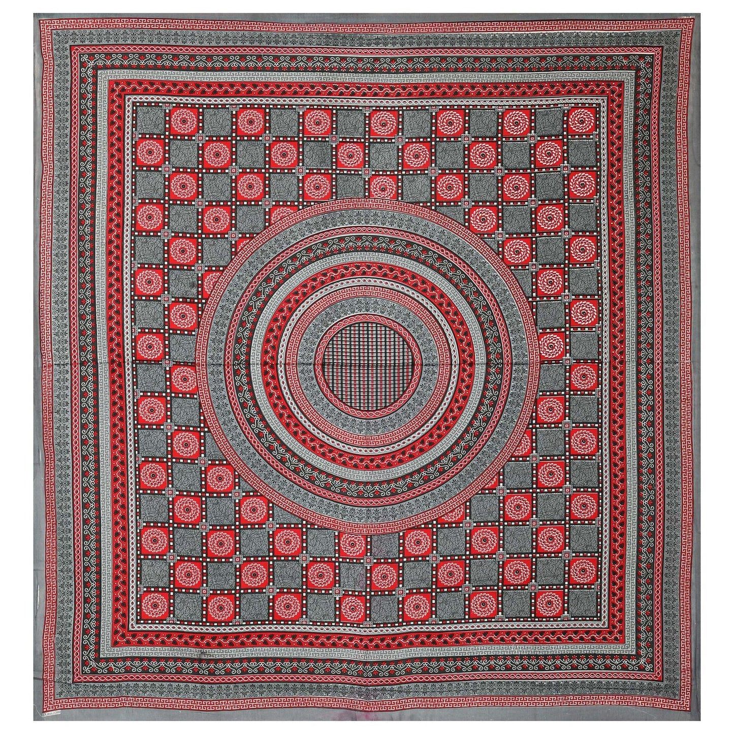 100% Pure Cotton Traditional Printed Bedsheet for Double Bed King Size Bedsheet with 2 Pillow Covers