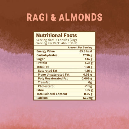 Ragi & Almonds Cookies - Pack of 3