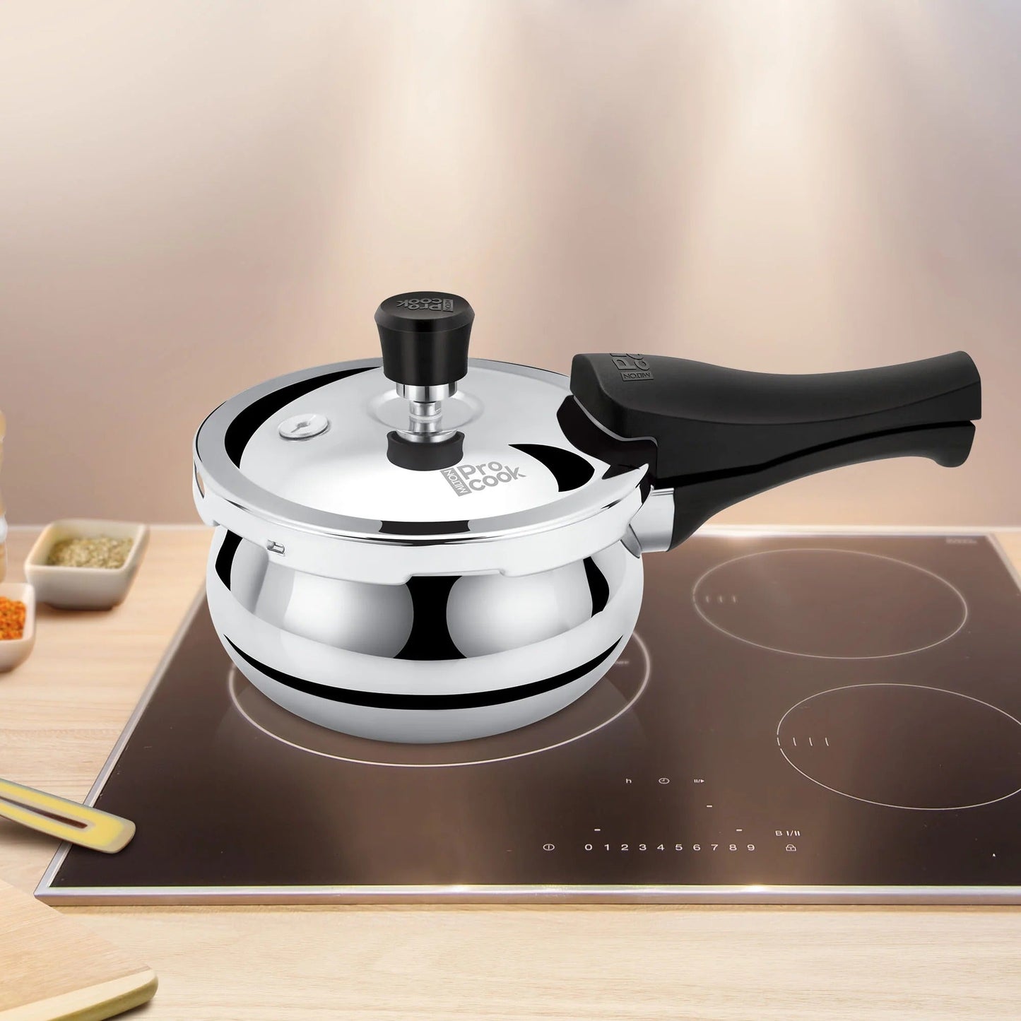 Milton ProCook Curve Triply Stainless Steel Outer Lid Pressure Cooker - 3.5L