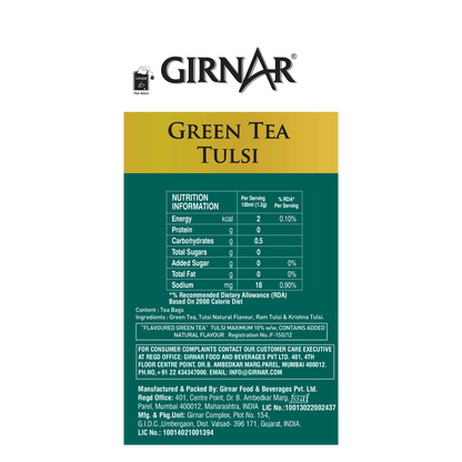 Girnar Green Tea Bags - Tulsi