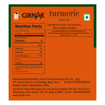 Girnar Green Tea Bags - Turmeric