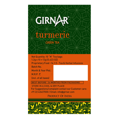 Girnar Green Tea Bags - Turmeric