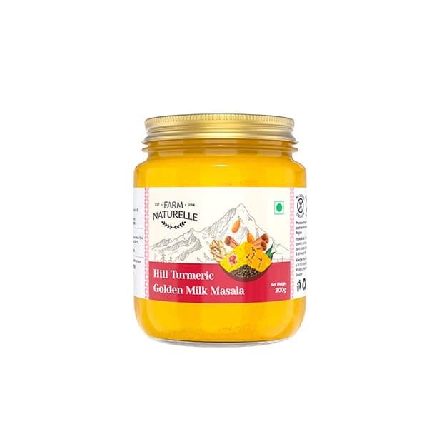 Golden Milk Masala Himalayan Turmeric latte Powder with Natural & Immunizing Spice Blend Himalayan Turmeric, Almonds, Cinnamon, Ginger , Cloves , Ashwagandha & Ground Balck Pepper