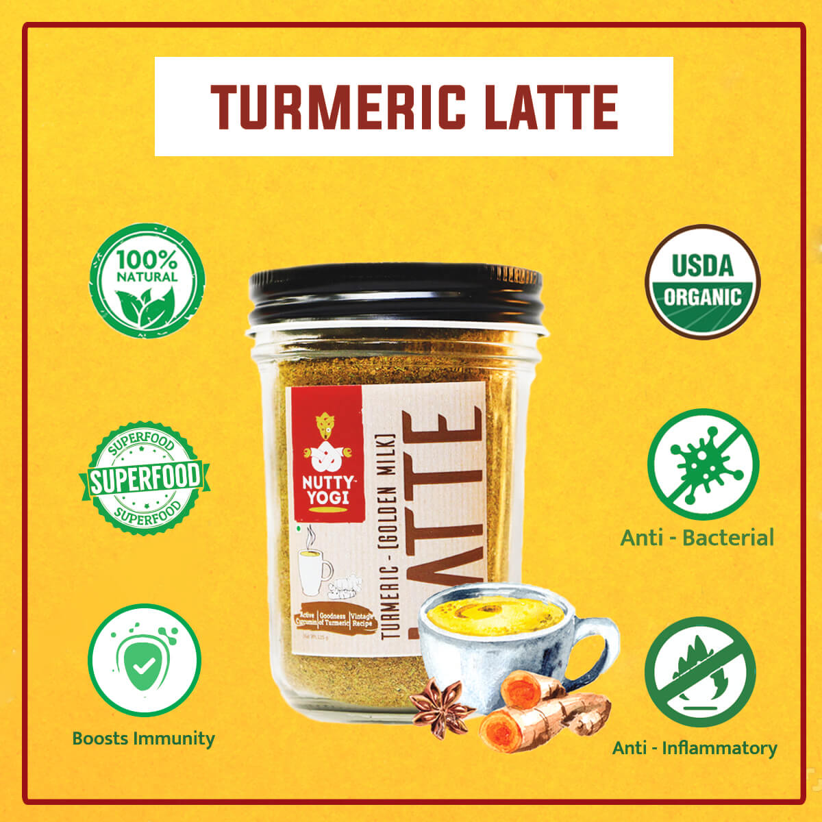Nutty Yogi Turmeric Latte 125g