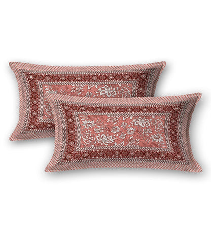 100% Pure Cotton Traditional Printed Bedsheet for Double Bed King Size Bedsheet with 2 Pillow Covers