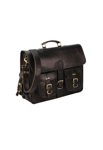 Craftshades – 11*15 Inch 4 Pockets Handcrafted Leather Bag| 100% Genuine Leather