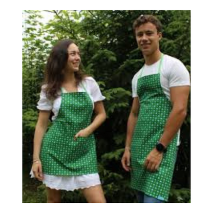 Airwill Cotton designer aprons sized 65cm in width and 80cm in length with 1 center pocket Adjustable buckle
