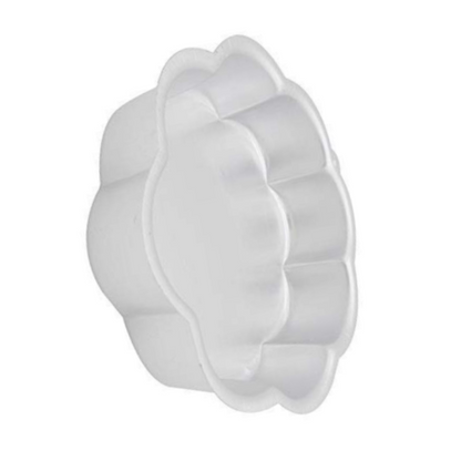 Hazel Aluminium Flower Shape Cake Mould Silver 6 Inch