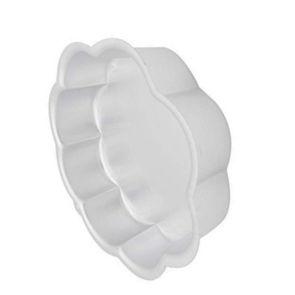 Hazel Aluminium Flower Shape Cake Mould Silver 6 Inch