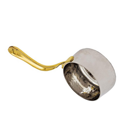 Indian Art Villa Hammered Steel Curved Serving Sauce Pan - 232 gms