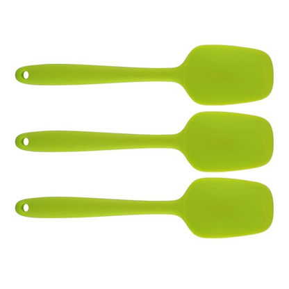 P-Plus International Heat-Resistant Baking Set Spoon Set & Spatulas for nonstick Set Green Set of 3
