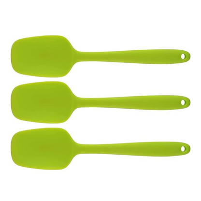 P-Plus International Heat-Resistant Baking Set Spoon Set & Spatulas for nonstick Set Green Set of 3