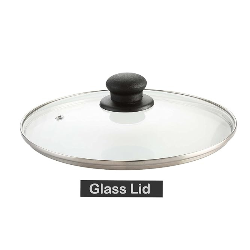 Nirlon Aluminium 3 Layer Nonstick Biryani Pot | Casserole 22 Cm | With Glass Lid | Red | 2.6 Liter
