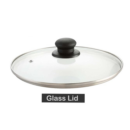 Nirlon Aluminium 3 Layer Nonstick Biryani Pot | Casserole 22 Cm | With Glass Lid | Red | 2.6 Liter