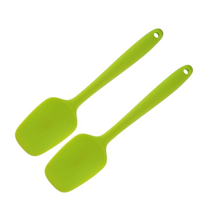 P-Plus International Heat-Resistant Baking Set Spoon Set & Spatulas for nonstick Set Green Set of 2