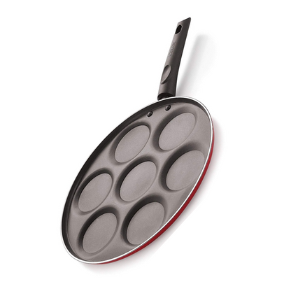 Nirlon Non-stick Aluminium Uttapam Pancake Pan Multi Snack Maker 27cm