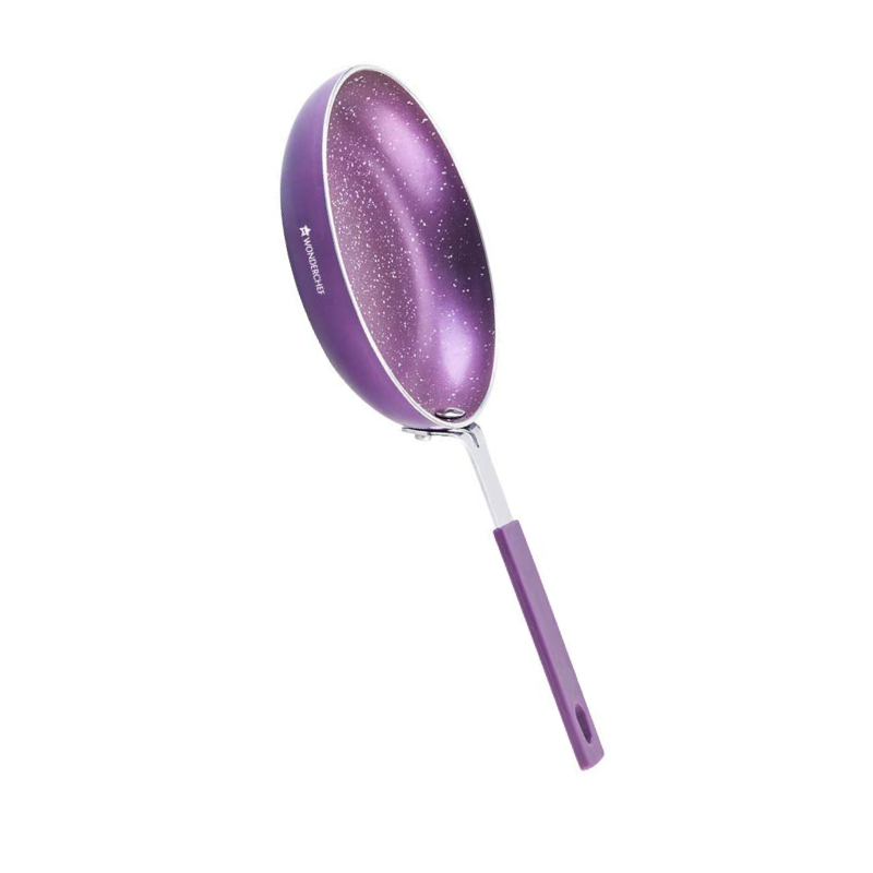Wonderchef Orchid 14 Cm Mini Frying Pan Non Stick Meta Tuff Soft Touch Handle Pure Grade Aluminum