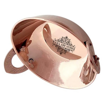 Indian Art Villa Stainless Steel With Rose Gold Finish Kadhai Kadai Wok Double Layer - 230 gms