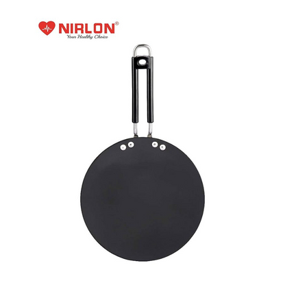 Nirlon Hard Anodized Roti/paratha Tawa With Bakelite Wire Handle | Black | 27.5 Cm