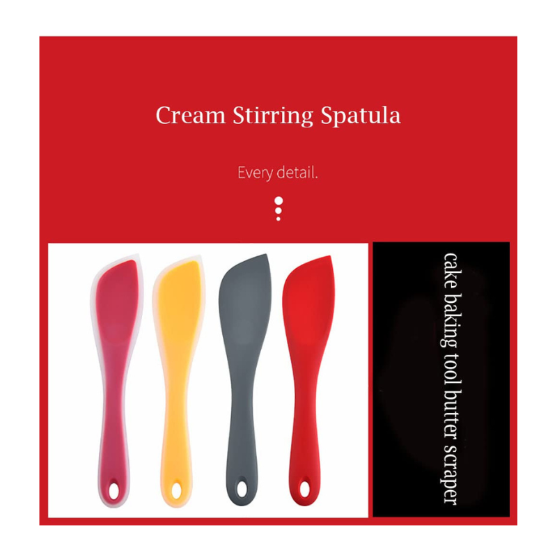 P-Plus International Silicone Spatulas Set Heat Resistant Flexible Spatula 26 cm Grey