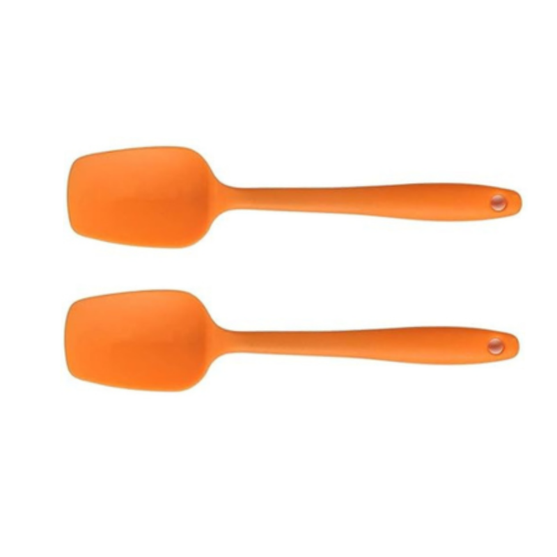 P-Plus International Heat-Resistant Baking Set Spoon Set & Spatulas for nonstick Set Orange Set of 2