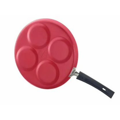 Sowbaghya Non Stick Uttappam Tawa(4Pits) Red 4 Cavities Thickness 3.2 mm Dia 305 mm