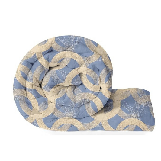 BSB Home Beautiful Print Cotton Reversible AC Blankets Comforter for Single Size Bed
